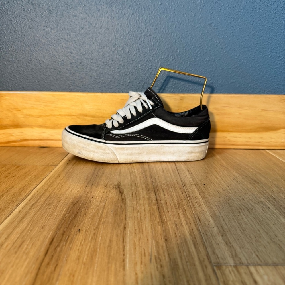 Vans Old Skool Skater Black and White Platform lace up sneakers Men’s 6.5/W 8 - Picture 3 of 10
